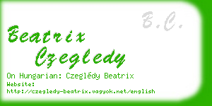 beatrix czegledy business card